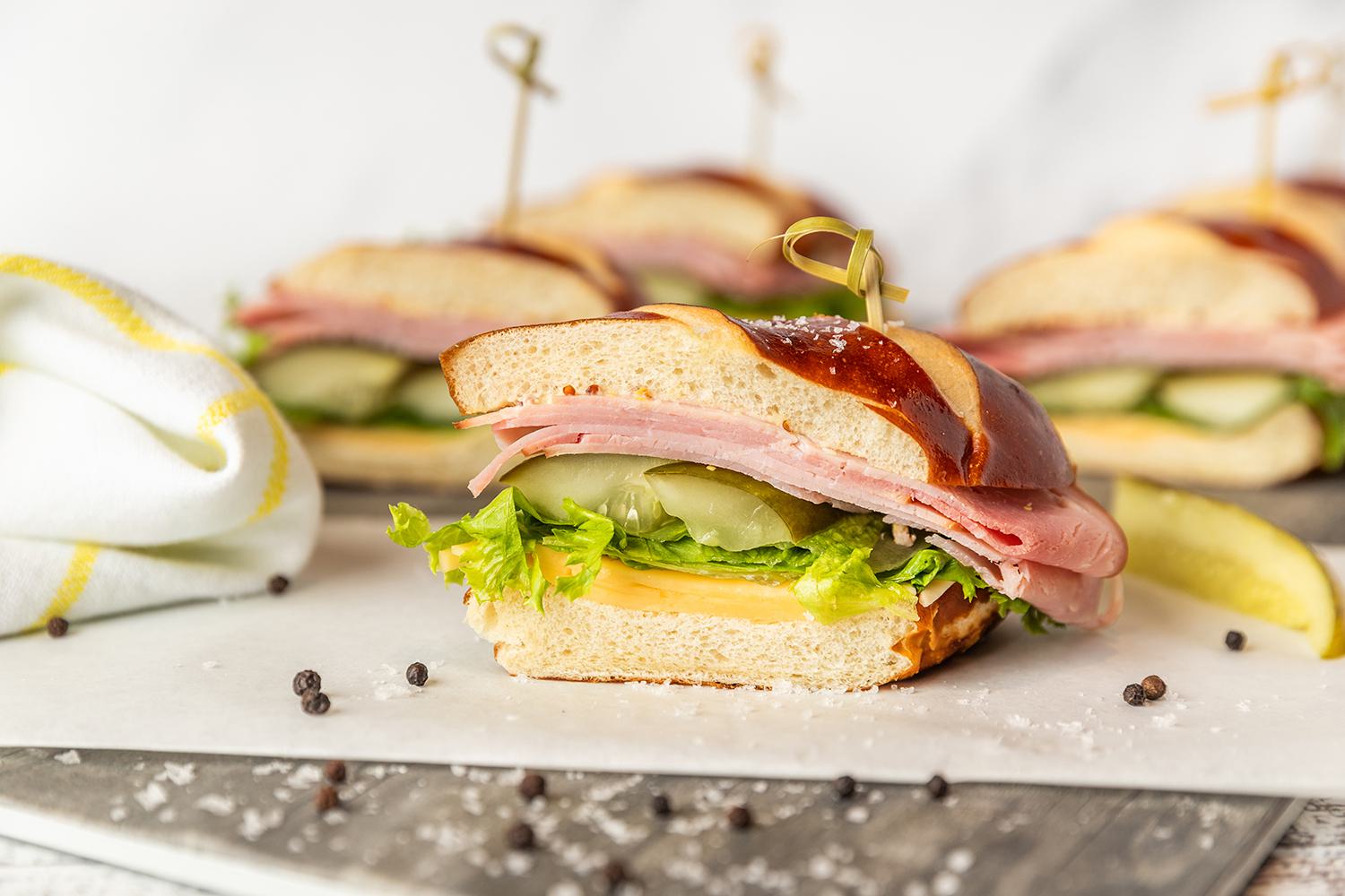 Tavern Ham and Pretzel Sandwich